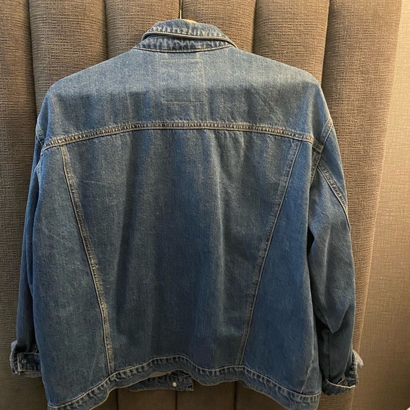 ONLY Vintage Boyfriend Style Oversized Denim Jacket in Blue Wash - Picture 4 of 4